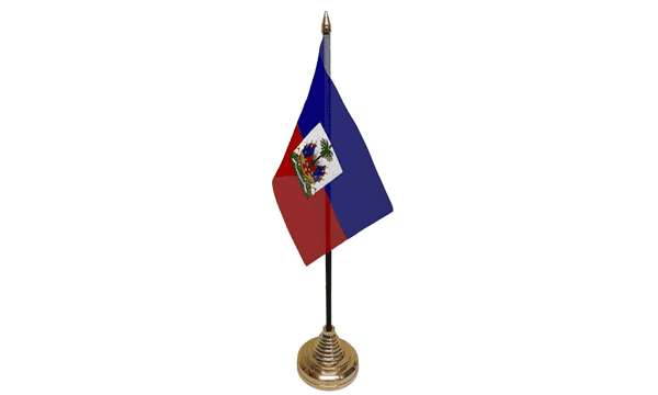 Haiti Crest Table Flags